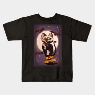 Meowy Halloween Kids T-Shirt